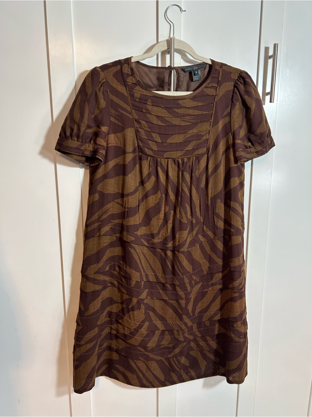 Marc by Marc Jacobs brown zebra print dress